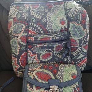 Retired Print Handbag and Matching Wallet
